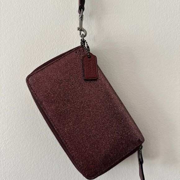 Coach Purple Burgundy Wristlet - Picture 2 of 5